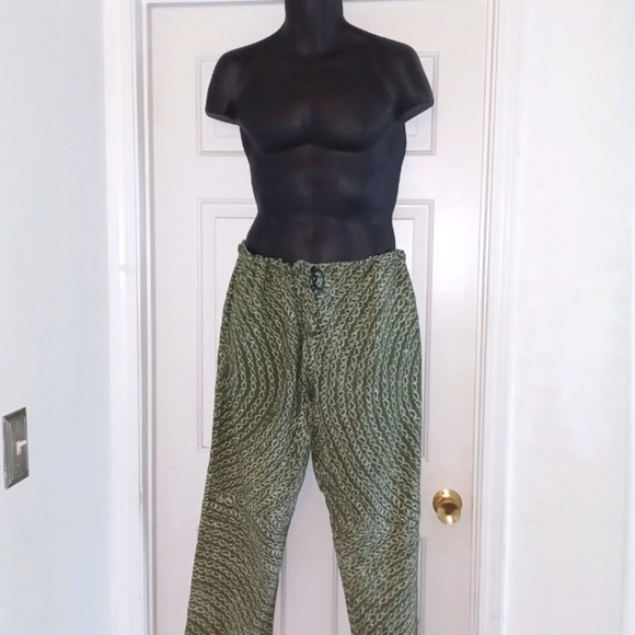 AFRICAN Wear Olive Green and Cream Set: Shirt with Pants [Unisex], XXL - Picture 7 of 7